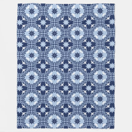 Blått marockanskt platta geometrisk dekorativ deko fleecefilt