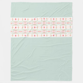 Blått med blomman centrerad design fleecefilt