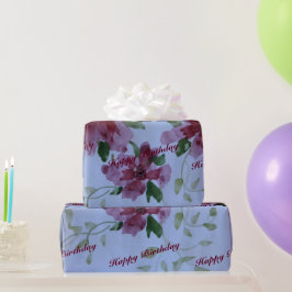 Blått med Burgundy Presentpapper