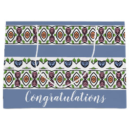 Blått med färgad Mönster