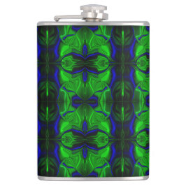 Blått med "flyter" sammanflätade linjer fickplunta