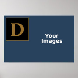 Blått med Guld-familjens ursprungliga Visning för  Poster