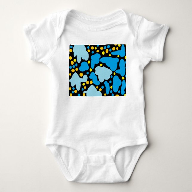 Blått med gult punkter t shirt (Framsida)