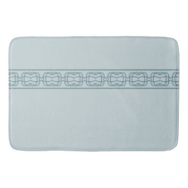 Blått med Mönster i centrum Badrumsmatta