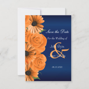 Blått med Orange Ro & Daisy Spara datum Datumet