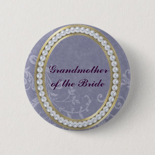 Blått med pärlmormor från Bride Button Knapp