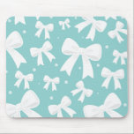 Blått med pärlor och vit kaka musmatta<br><div class="desc">Blått med pärlor och vit babblettmusknapp</div>