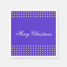 Blått med stjärnor Skriv ut julklackservetter Pappersservett