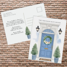 Blått meddelande om Flytta av ytterdörr