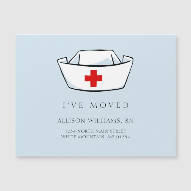 Blått meddelande om sjukkassans Flytta (Framsida)