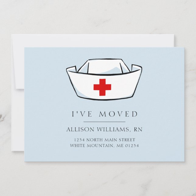 Blått meddelande om sjukkassans Flytta (Framsida)