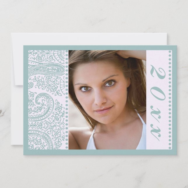 Blått meddelande om studentfest av måltavla inbjudningar (Framsida)