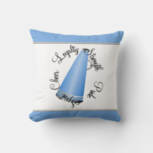 Blått Megafon Cheerledare Creed Pillow Kudde