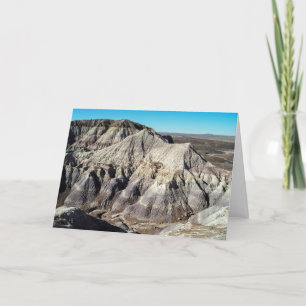 Blått Mesa Badlands Fotofödelsedagskort Kort