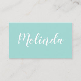 Blått/minimalist moderiktig visitkort för turkos
