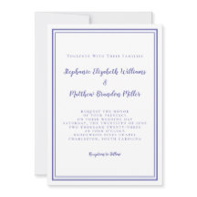 Blått, minimalistiskt Chic Bröllop