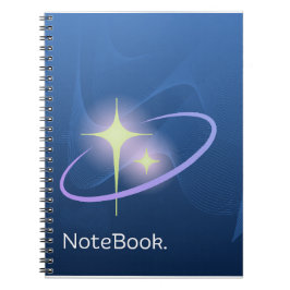 Blått, minimalistiskt Elegant Art Anteckningsbok