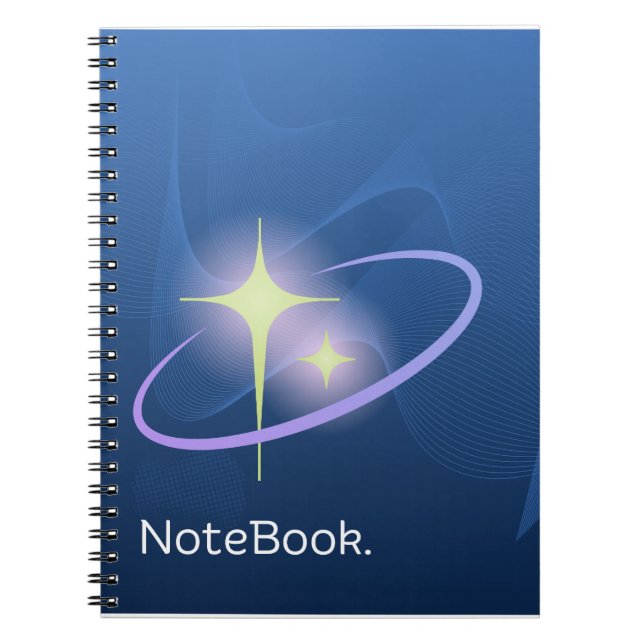 Blått, minimalistiskt Elegant Art Anteckningsbok (Framsidan)