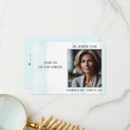 Blått minne från familjen tack kort