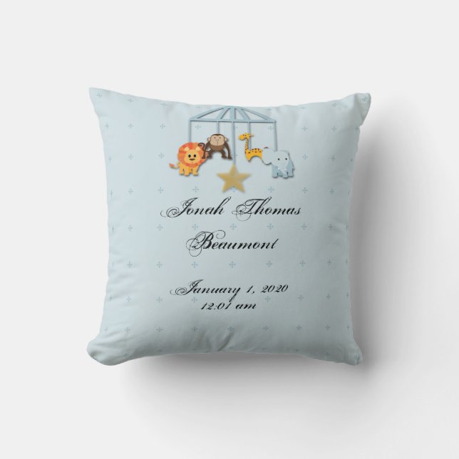 Blått mobilt Baby - nyckelfyllning Kudde (Framsida)