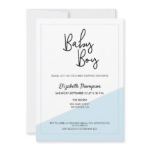 Blått modern Pojke-dusch för vanligt skript