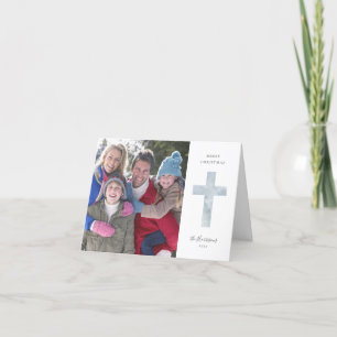 Blått Modern Religiösa Kor-julkort Helgkort