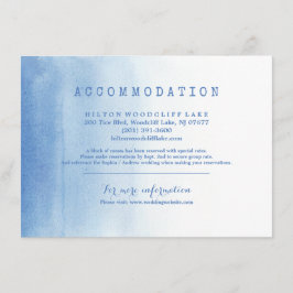 Blått modernt badrum i vattenfärgsstrand tilläggskort