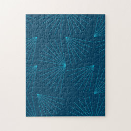 Blått, modernt, enkelt lätt firande-koncept pussel