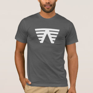 Blått Modernt och Minimalt Bokstav W Monogram T Shirt