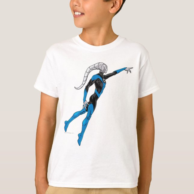 Blått mönster 10 t-shirt (Framsida)