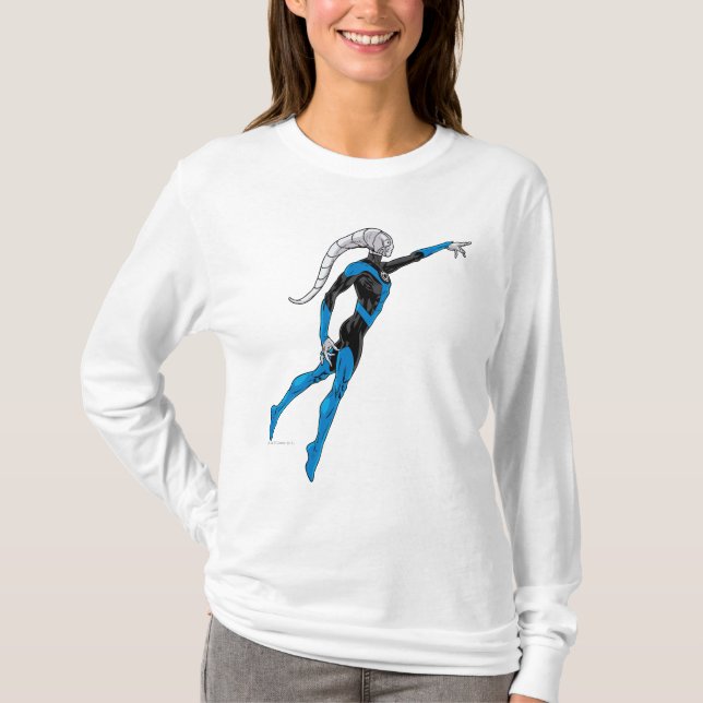 Blått mönster 10 tee shirt (Framsida)