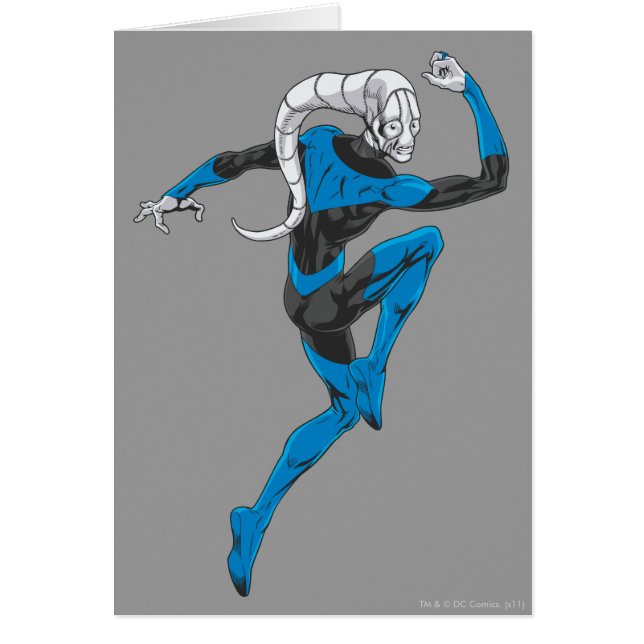 Blått mönster 1 hälsningskort (Framsidan)