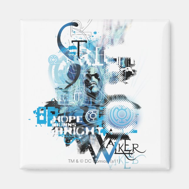 Blått mönster, grafik 1 magnet (Framsidan)