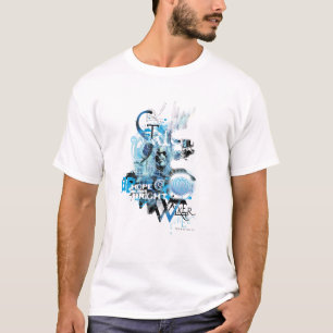 Blått mönster, grafik 1 t shirt