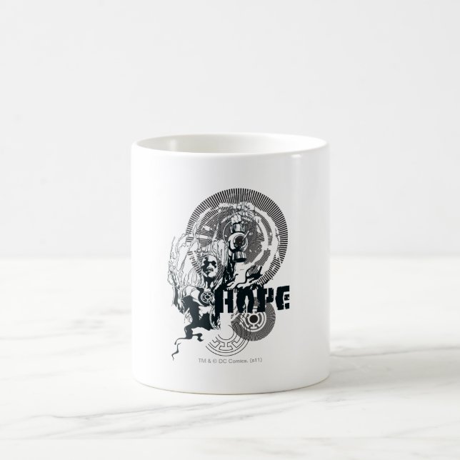 Blått mönster, grafik 4 kaffemugg (Center)