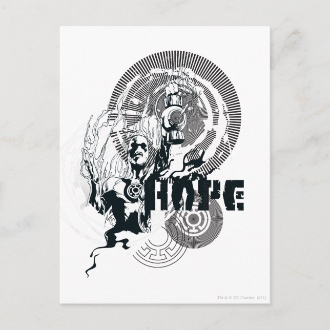 Blått mönster, grafik 4 vykort (Framsida)