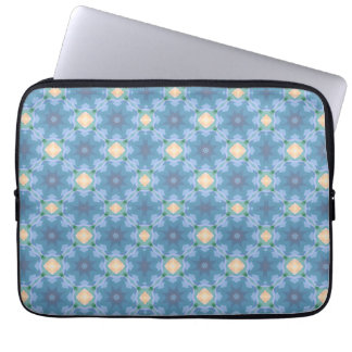 Blått mönster laptop fodral