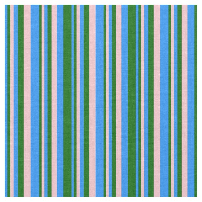 Blått, Mörk grönt och Rosa Färgad Mönster Tyg (Närbild)