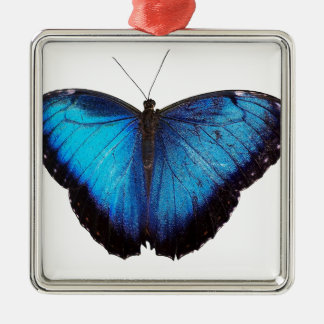 Blått Morpho Butterflie Julgransprydnad Metall