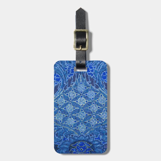 Blått mosaikdetalj, Tyskland Bagagebricka (Vertikal Framsida)