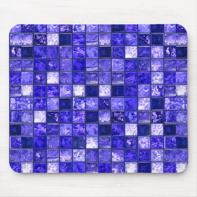 Blått mosaikmönster musmatta (Framsidan)