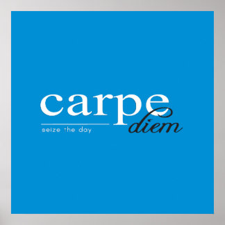 Blått motivativt inspirationcitat poster