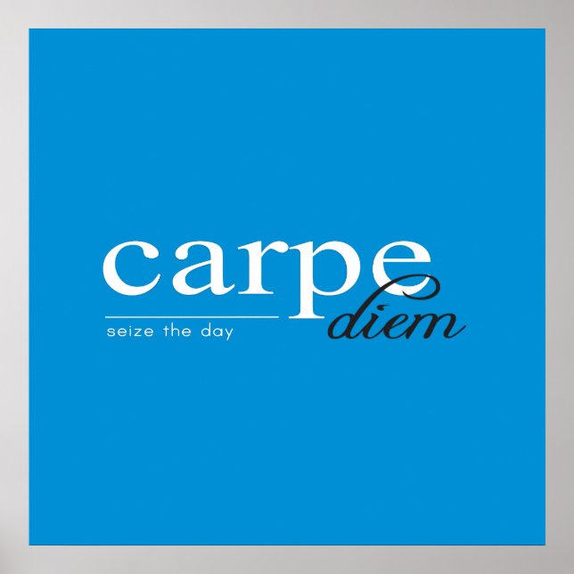 Blått motivativt inspirationcitat poster (Framsidan)