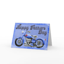 Blått motorcykel Fars dag-kort