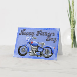 Blått motorcykel Fars dag-kort Kort