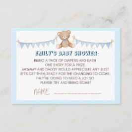 Blått Nalle, bläddringsraff Infoga Tilläggskort