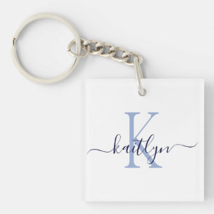 Blått namn initialt monogram
