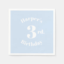 Blått namn och nummer för födelsedagsljus