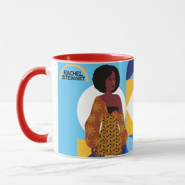 Blått Namnteckning Mugg (Vänster)