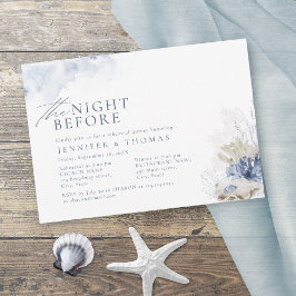 Blått natten före korall- och sjöstranden inbjudningar